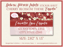Load image into Gallery viewer, Cherry Blossom Party Invitation Valentine Day Red Flower Garden Spring Tea Boogie Bear Invitations Coppola Theme Paperless Printable Printed