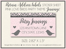 Load image into Gallery viewer, Pink Love Birds Valentine&#39;s Party Invitation Day Galentine&#39;s Dinner Sweet Boogie Bear Invitations Jennings Theme Paperless Printable Printed