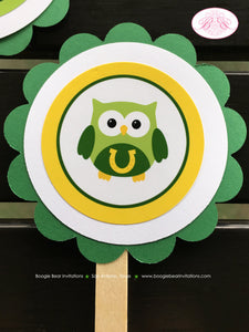 St. Patrick's Owls Birthday Party Package Girl Boy Woodland Green Lucky Pot of Gold Shamrock Clover Hat Boogie Bear Invitations Ashlyn Theme