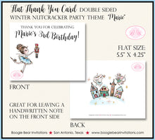 Load image into Gallery viewer, Nutcracker Party Thank You Cards Birthday Winter Christmas Ballet Boogie Bear Invitations Marie Theme Printed