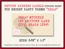 Load image into Gallery viewer, Mystery Clue Birthday Party Invitation Top Secret Boogie Bear Invitations Issac Theme Paperless Printable Printed