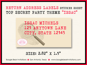 Mystery Clue Birthday Party Invitation Top Secret Boogie Bear Invitations Issac Theme Paperless Printable Printed