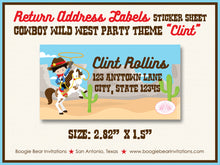 Load image into Gallery viewer, Cowboy Wild West Birthday Party Invitation Boy Boogie Bear Invitations Clint Theme Paperless Printable Printed