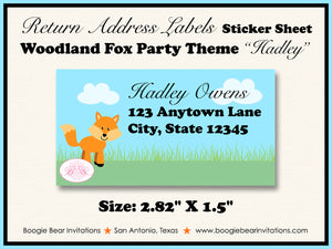 Woodland Fox Birthday Party Invitation Forest Animals What Does The Fox Say Boogie Bear Invitation Hadley Theme Paperless Printable Printed