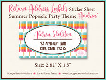 Load image into Gallery viewer, Pink Popsicle Birthday Party Invitation Ice Cream Girl Boogie Bear Invitations Andrea Theme Paperless Printable Printed