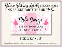Load image into Gallery viewer, Pink Ballet Birthday Party Invitation Photo Ballerina Boogie Bear Invitations Mila Theme Paperless Printable Printed