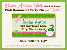 Load image into Gallery viewer, Pink Rain Forest Birthday Party Invitation Girl Wild Zoo Amazon Jungle Tree Boogie Bear Invitations Sophia Theme Paperless Printable Printed