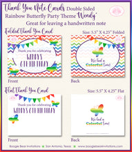 Load image into Gallery viewer, Rainbow Thank You Card Birthday Party Painting Boogie Bear Invitations Wendy Theme Printed