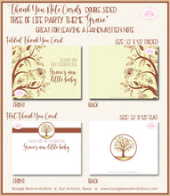 Load image into Gallery viewer, Tree of Life Party Thank You Card Baby Shower Religious Boogie Bear Invitations Grace Theme Printed