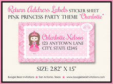 Load image into Gallery viewer, Pink Princess Birthday Party Invitation Royal Girl Boogie Bear Invitations Charlotte Theme Paperless Printable Printed