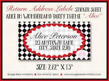 Load image into Gallery viewer, Alice In Wonderland Birthday Party Invitation Queen of Hearts Boogie Bear Invitations Paperless Printable Printed