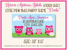 Load image into Gallery viewer, Pink Owl Girl Baby Shower Invitation Woodland Forest Boogie Bear Invitations Darla Theme Paperless Printable Printed