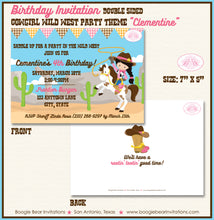 Load image into Gallery viewer, Cowgirl Wild West Birthday Party Invitation Girl Boogie Bear Invitations Clementine Theme Paperless Printable Printed