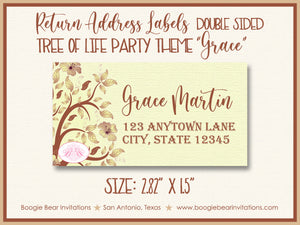 Tree of Life Baby Shower Party Invitation Religious Boogie Bear Invitations Grace Theme Paperless Printable Printed