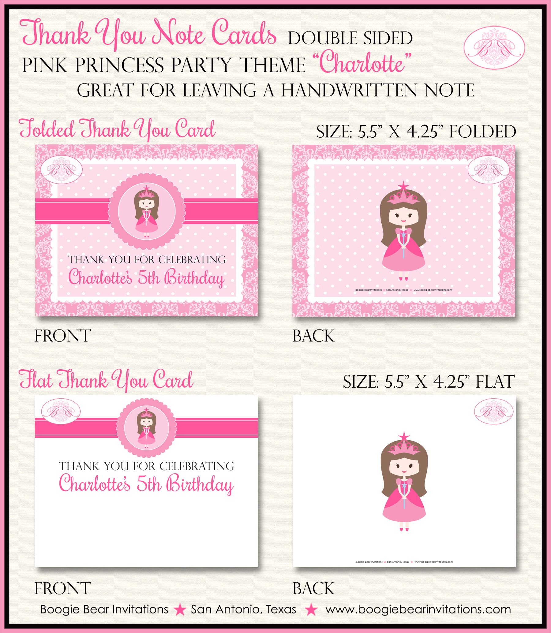 pink-princess-party-thank-you-cards-birthday-royal-girl-boogie-bear-in-boogie-bear-invitations