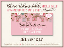 Load image into Gallery viewer, Pink Birds Birthday Party Invitation Garden Flowers Girl Birdcage Fly Picnic Garden Forest Cage Annabelle Theme Paperless Printable Printed
