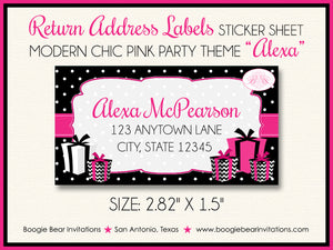 Modern Chic Pink Baby Shower Invitation Girl Boogie Bear Invitations Alexa Theme Paperless Printable Printed