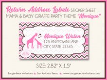 Load image into Gallery viewer, Pink Giraffe Girl Baby Shower Invitation Party Boogie Bear Invitations Monique Theme Paperless Printable Printed