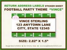 Load image into Gallery viewer, Football Team Birthday Party Invitation Foot Ball Game Boogie Bear Invitations Vince Theme Paperless Printable Printed