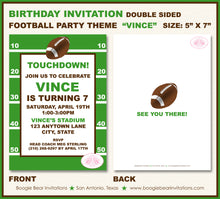 Load image into Gallery viewer, Football Team Birthday Party Invitation Foot Ball Game Boogie Bear Invitations Vince Theme Paperless Printable Printed