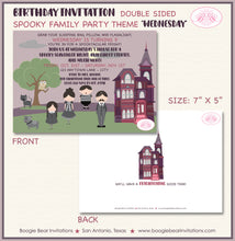 Load image into Gallery viewer, Halloween Birthday Party Invitation Spooky Family Haunted House Boogie Bear Invitations Wednesday Theme Paperless Printable Printed