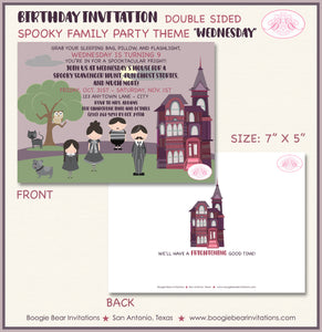 Halloween Birthday Party Invitation Spooky Family Haunted House Boogie Bear Invitations Wednesday Theme Paperless Printable Printed
