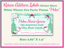 Load image into Gallery viewer, Woodland Winter Fox Baby Shower Invitation Pink Girl Boogie Bear Invitations Helen Theme Paperless Printable Printed