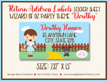 Load image into Gallery viewer, Wizard of Oz Birthday Party Invitation Boogie Bear Invitations Dorothy Theme Paperless Printable Printed