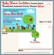 Load image into Gallery viewer, Woodland Animals Baby Shower Invitation Forest Boogie Bear Invitations Adrian Theme Paperless Printable Printed