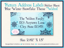 Load image into Gallery viewer, Snowflake Winter Party Invitation Christmas Star Blue Ombre Snow Navy Boogie Bear Invitations Walton Theme Theme Paperless Printable Printed