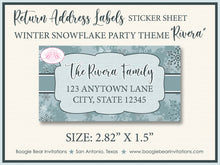 Load image into Gallery viewer, Winter Snowflake Christmas Party Invitation Holiday Boogie Bear Invitations Rivera Theme Paperless Printable Printed