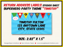 Load image into Gallery viewer, Superhero Birthday Party Invitation Boy Girl Super Hero Boogie Bear Invitations Timothy Theme Paperless Printable Printed