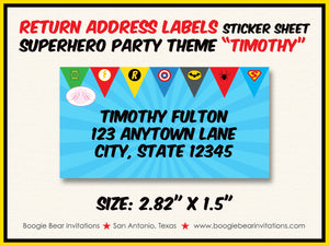 Superhero Birthday Party Invitation Boy Girl Super Hero Save Day Boom Boogie Bear Invitations Timothy Theme Paperless Printable Printed