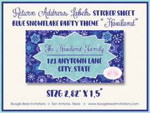 Load image into Gallery viewer, Snowflake Winter Party Invitation Blue Retro Holiday Christmas Star Boogie Bear Invitations Haviland Theme Theme Paperless Printable Printed