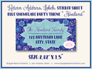 Snowflake Winter Party Invitation Blue Retro Holiday Christmas Star Boogie Bear Invitations Haviland Theme Theme Paperless Printable Printed