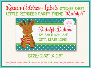 Christmas Reindeer Birthday Party Invitation Photo Santa Sleigh Boogie Bear Invitations Rudolph Theme Paperless Printable Printed
