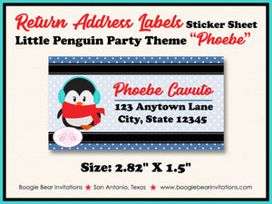 Winter Penguin Birthday Party Invitation Photo Little Christmas Boogie Bear Invitations Phoebe Theme Paperless Printable Printed