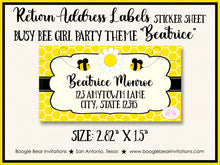 Load image into Gallery viewer, Busy Bee Girl Birthday Party Invitation Little Boogie Bear Invitations Beatrice Theme Paperless Printable Printed