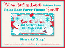 Load image into Gallery viewer, Polar Bear Birthday Party Invitation Winter Christmas Boogie Bear Invitations Barrett Theme Paperless Printable Printed