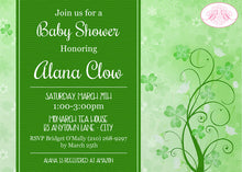 Load image into Gallery viewer, Green Shamrock Garden Baby Shower Party Invitation Boogie Bear Invitations Alana Theme Paperless Printable Printed