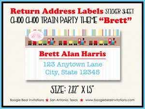 Train Photo Birthday Party Invitation Choo Choo Railroad Boogie Bear Invitations Brett Theme Paperless Printable Printed