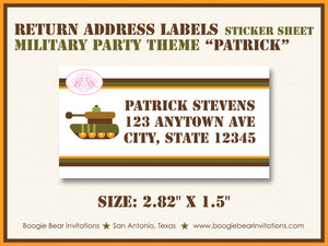 Military Birthday Party Invitation Photo Soldier Boogie Bear Invitations Patrick Theme Paperless Printable Printed