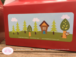 Red Riding Hood Birthday Treat Boxes Party Favor Tags Bag Box Little Girl Boogie Bear Invitations Scarlett Theme