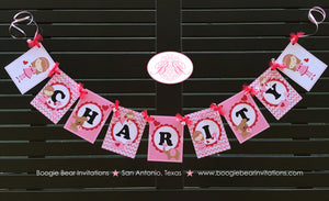 Valentine Girl Birthday Party Banner Name Fairy Heart Red Pink Boogie Bear Invitations Charity Theme