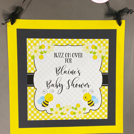 Little Bee Baby Shower Door Banner Party Boogie Bear Invitations Blaine Theme