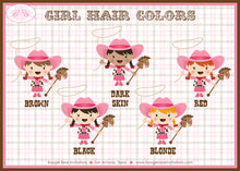 Load image into Gallery viewer, Pink Cowgirl Birthday Party Centerpiece Set Circle Girl Hat Boots Boogie Bear Invitations Olivia Theme