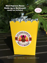 Load image into Gallery viewer, Little Pink Turkey Party Popcorn Boxes Mini Favor Food Birthday Girl Thanksgiving Farm Barn Country Fall Boogie Bear Invitations Riley Theme