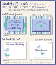 Load image into Gallery viewer, Butterfly Gender Neutral Baby Shower Party Thank You Cards Note Reveal Fly Green Blue Boy Girl Boogie Bear Invitations Cameron Theme Printed