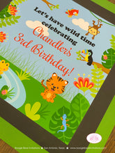 Load image into Gallery viewer, Rain Forest Birthday Party Door Banner Outdoor Monkey Snake Gecko Boy Girl Amazon Amazon Jungle Zoo Boogie Bear Invitations Chandler Theme
