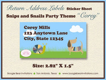 Load image into Gallery viewer, Snips and Snails Baby Shower Invitation Boy Blue Green Puppy Dog Tails 1st Boogie Bear Invitations Corey Theme Paperless Printable Printed